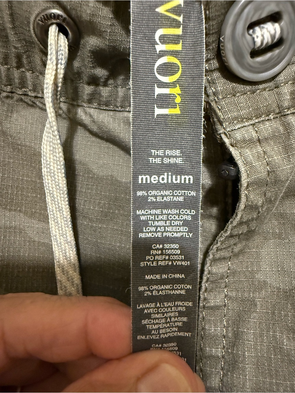 Vuori women’s medium Olive Gray Camo Cargo Pants - Picture 7 of 11